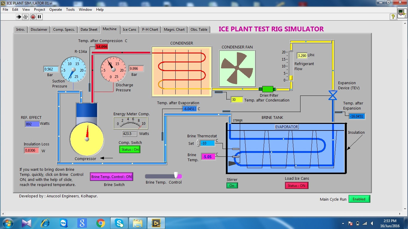 ICE Plant Test RIG Simulator